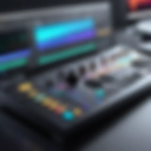 A modern audio editing software interface showcasing various tools and features for podcast production.