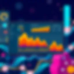 A visual representation of automated testing dashboard showcasing various metrics and results