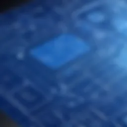 Digital interface showcasing blueprint design tools