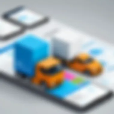 Logistics optimization features showcased in the app