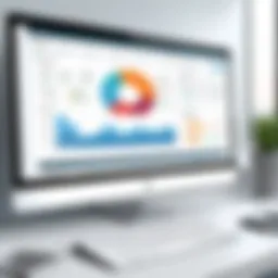 Illustration showing payroll management software dashboard