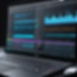A dynamic interface showcasing professional song editing software in use.