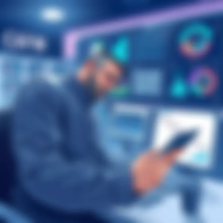 Expert analyzing data on CAFM applications