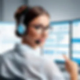 A visual representation highlighting key features of contact center software.