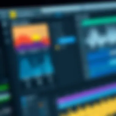 Exploring the Adobe Audition Interface Close-up of Adobe Audition interface showing audio editing tools