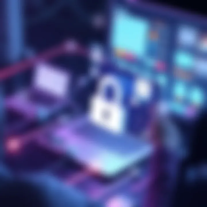 Conceptual image showing privacy concerns in digital communications