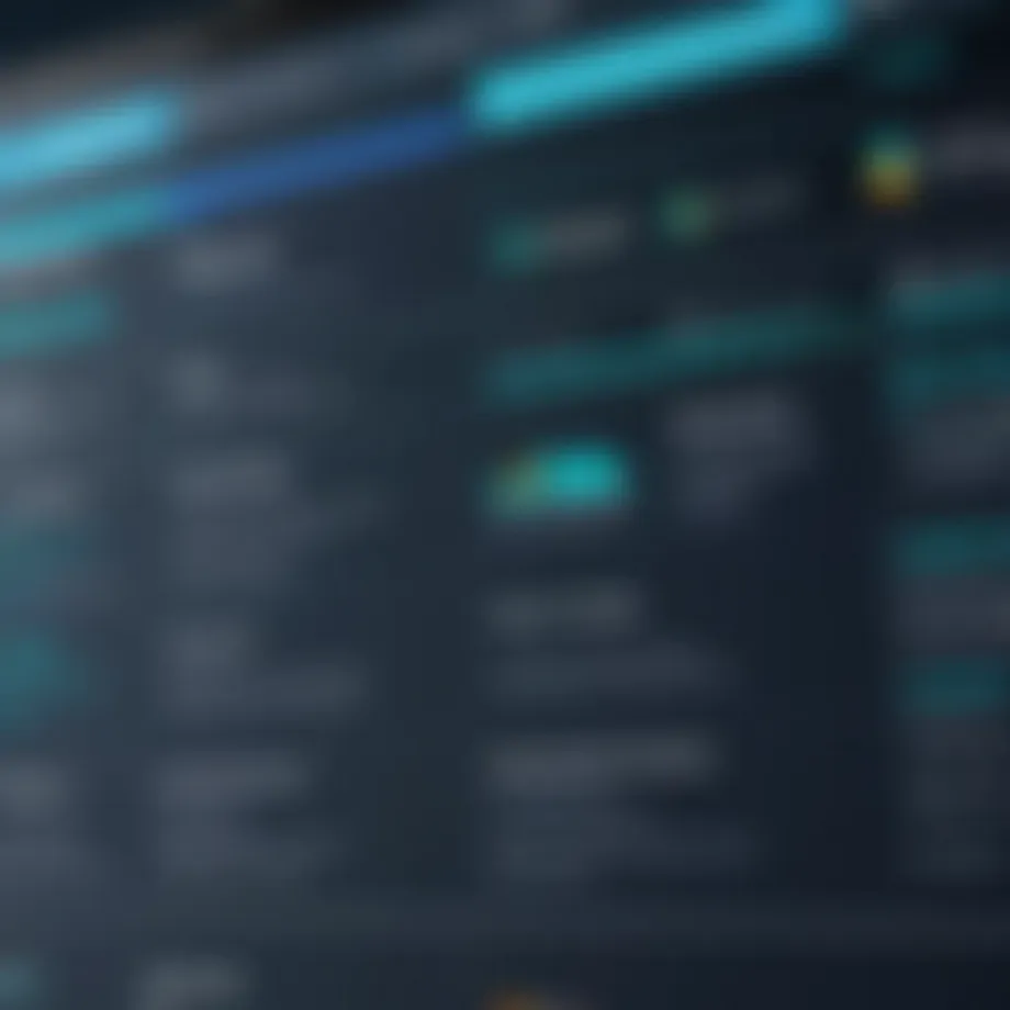 A comparison chart of affiliate marketing software features