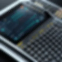 Detailed view of an automatic calling machine interface