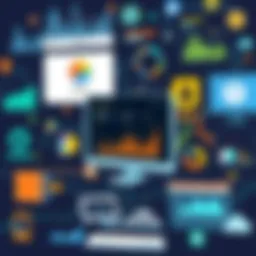 Visual representation of diverse business intelligence tools