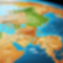 Map illustrating global IP geolocation.