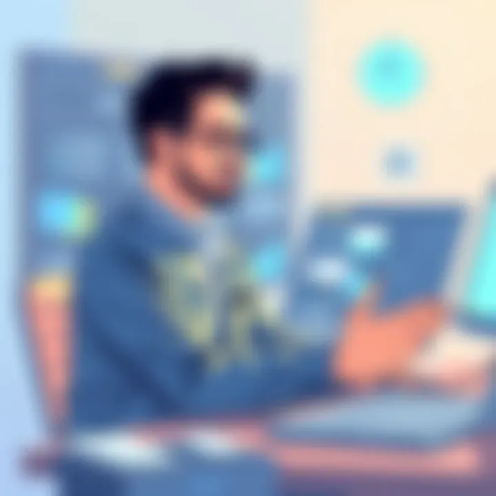 Educator Facilitating Online Learning A professional educator facilitating an online course using a Learning Management System.