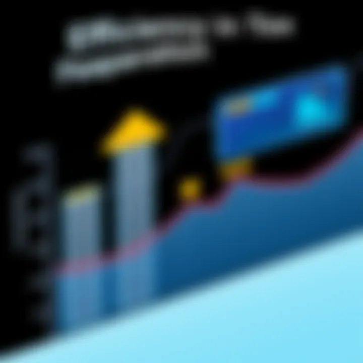 Graph illustrating the efficiency of PFX tax software in tax preparation
