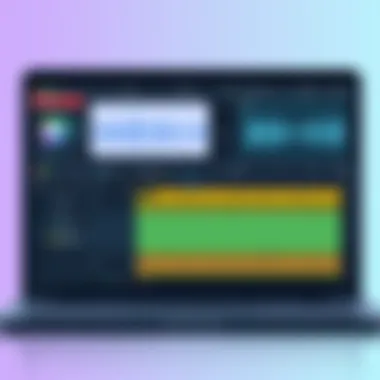 User-Friendly Audio Editing Software Interface A sleek interface of audio editing software showcasing its key features