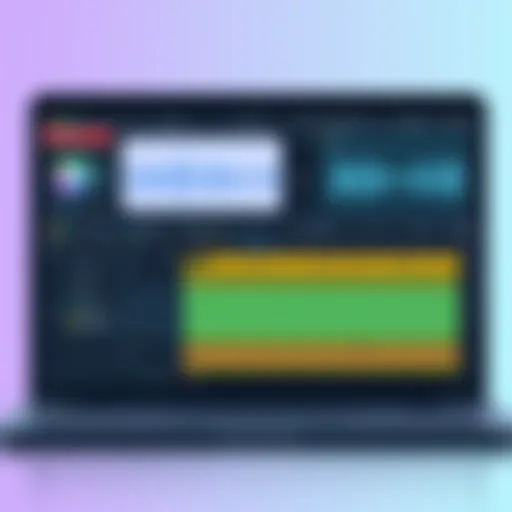 User-Friendly Audio Editing Software Interface A sleek interface of audio editing software showcasing its key features