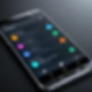 SMS Notification Interface on Mobile Illustration of SMS notification on a smartphone