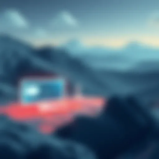 Visual representation of internet filter programs in a digital landscape