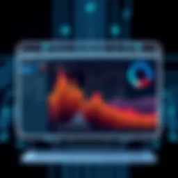 Visual representation of JMP data analysis interface showcasing data visualization tools