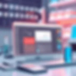 Visual representation of online lab software interface showing data analytics tools.