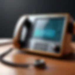 The first telephone prototype demonstrating early telephony technology.