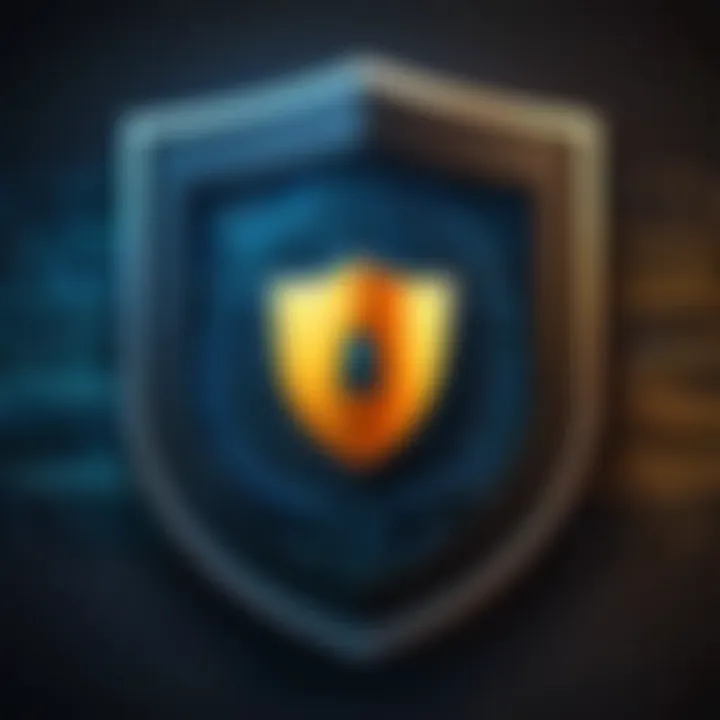 Security shield icon symbolizing digital data security