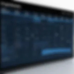 A sophisticated calendar interface showcasing deadlines and tasks for software projects