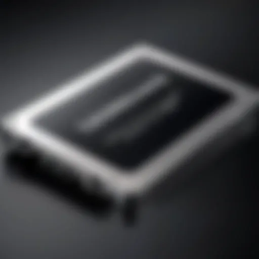 Close-up view of a Samsung SSD highlighting its sleek design and build quality