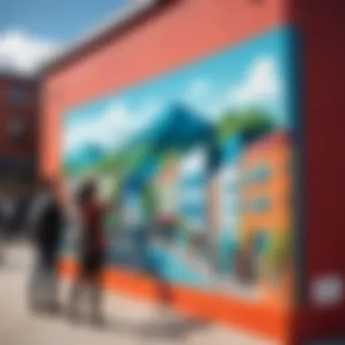 Community engagement through an interactive virtual mural