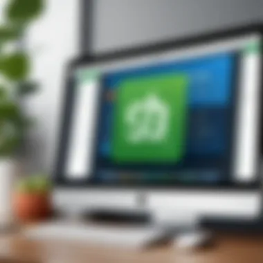 QuickBooks Integration on Mac QuickBooks logo on a Mac interface